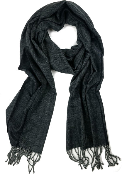 Plum Feathers Super Soft Luxurious Cashmere Feel Unisex for Men and Women Winter Scarf