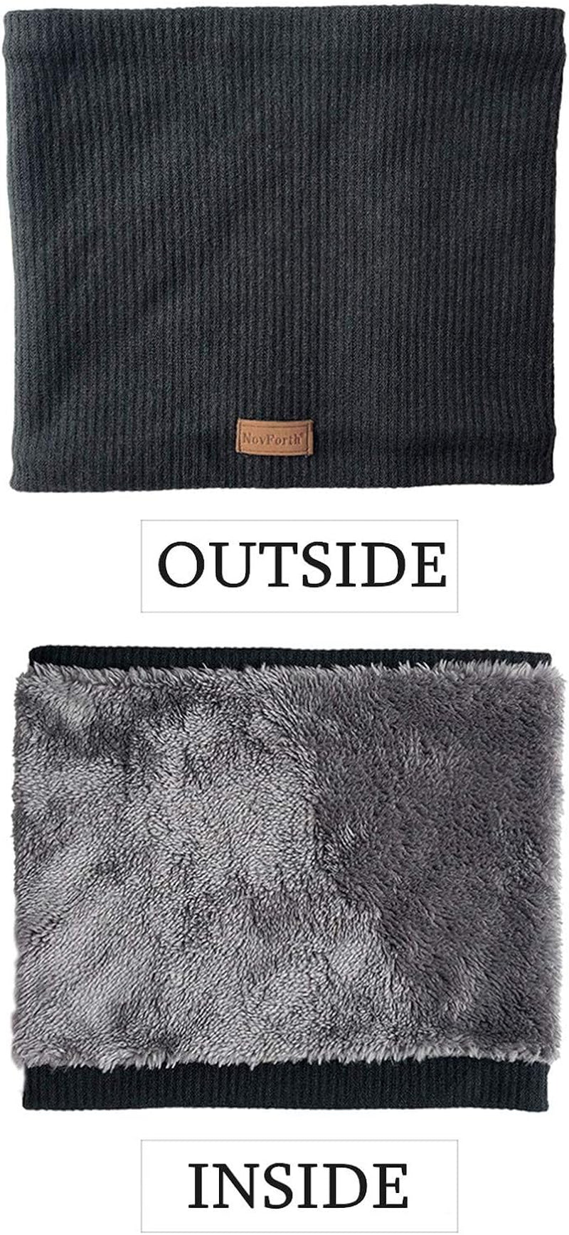 Novforth Winter Neck Warmer Men Ski, Neck Gaiter Face Scarf Women, Fleece Scarf for Men Gaiter Mask, Thick Windproof Scarves