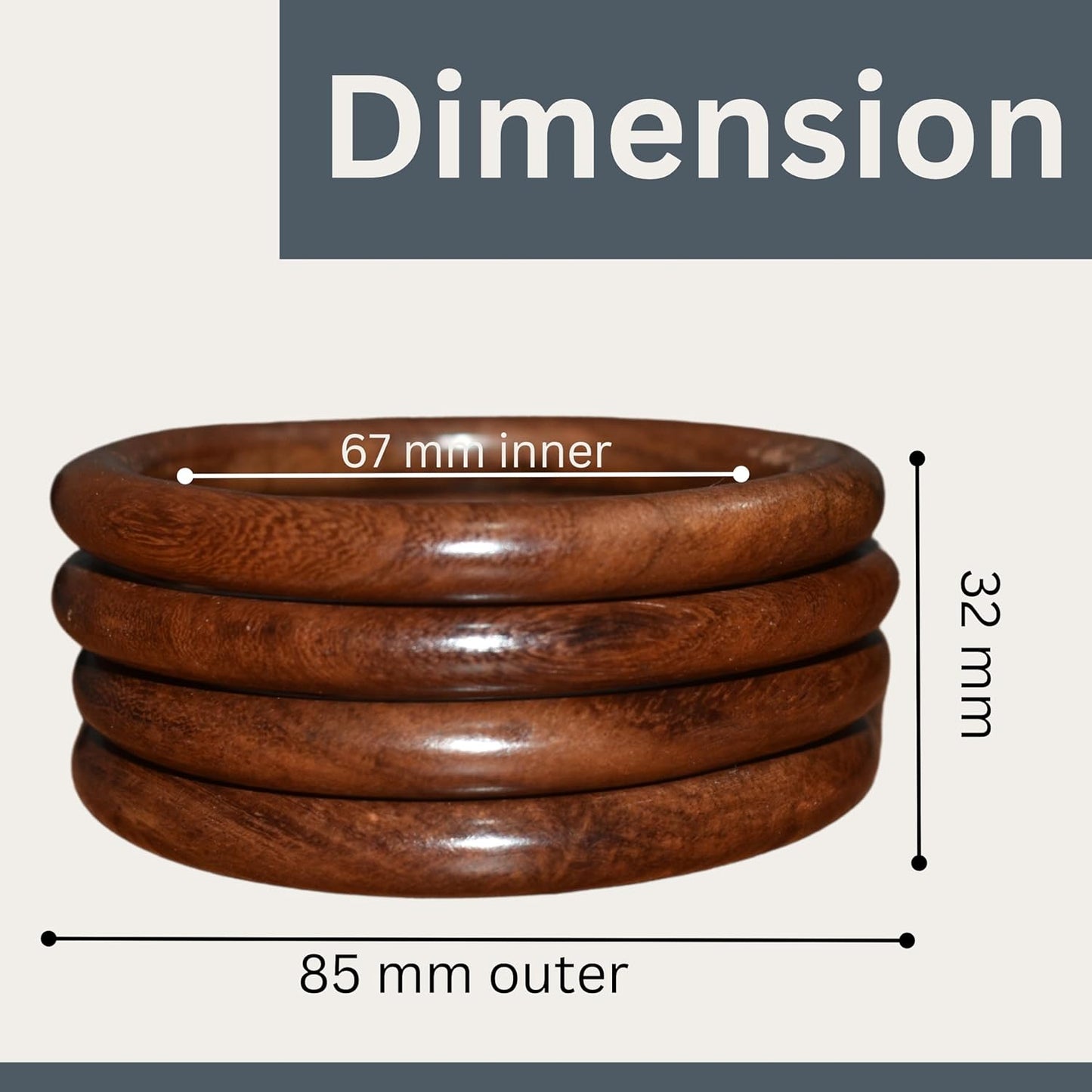 Handmade Natural Wooden Bangles, Stylish Designs,Artisan Premium Quality for Women | Natural Wood Bangles Christmas Gift Jewelry for Her | Eco-Friendly Artisan Crafted Gift