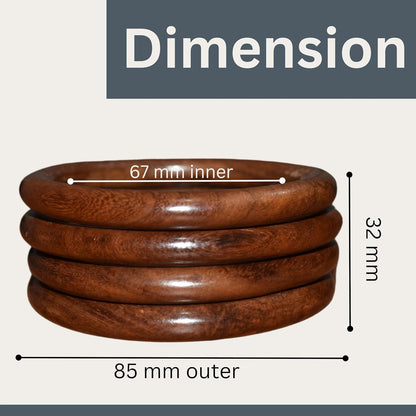 Handmade Natural Wooden Bangles, Stylish Designs,Artisan Premium Quality for Women | Natural Wood Bangles Christmas Gift Jewelry for Her | Eco-Friendly Artisan Crafted Gift