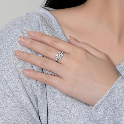 I Love You Forever engraved ring for mother daughter pairs