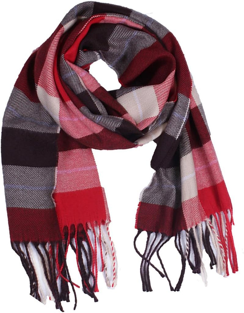 Wander Agio Winter Kids Scarf Warm Shawls Scarves Parent-Child Scarf Womens Plaid Scarfs Small