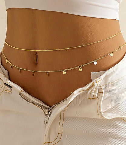 MODRSA Body Chain Belly Chain Silver Gold Waist Chain Body Chain Jewelry for Women Body Jewelry for Women Waist Chains Belly Chains for Women Chain Bra Lingerie