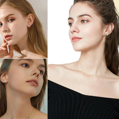 D.Bella Fake Nose Ring Stud Magnetic Nose Stud Clip on Lip Ear Non Pierced Jewelry for Women Men Silver