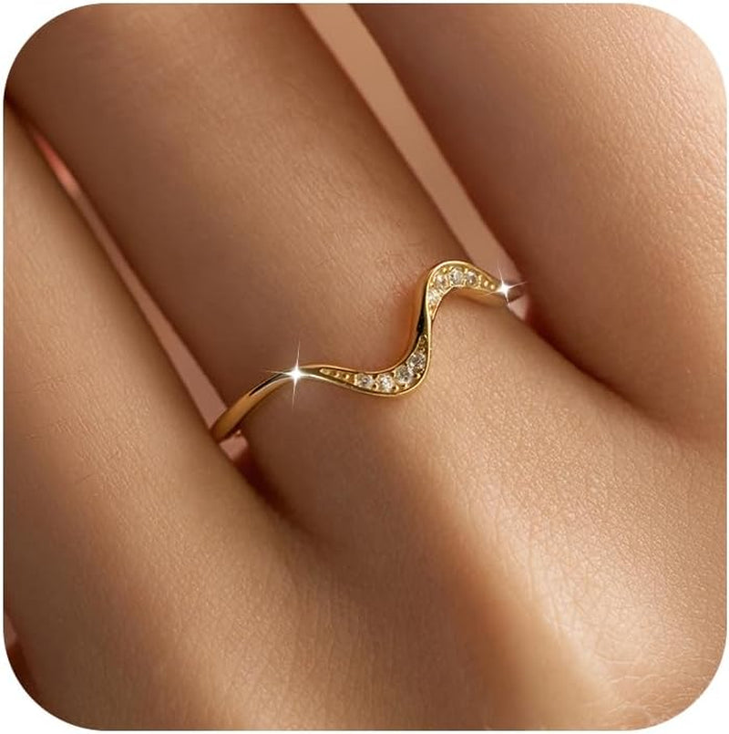 Self-reminder wave ring for graduation gift