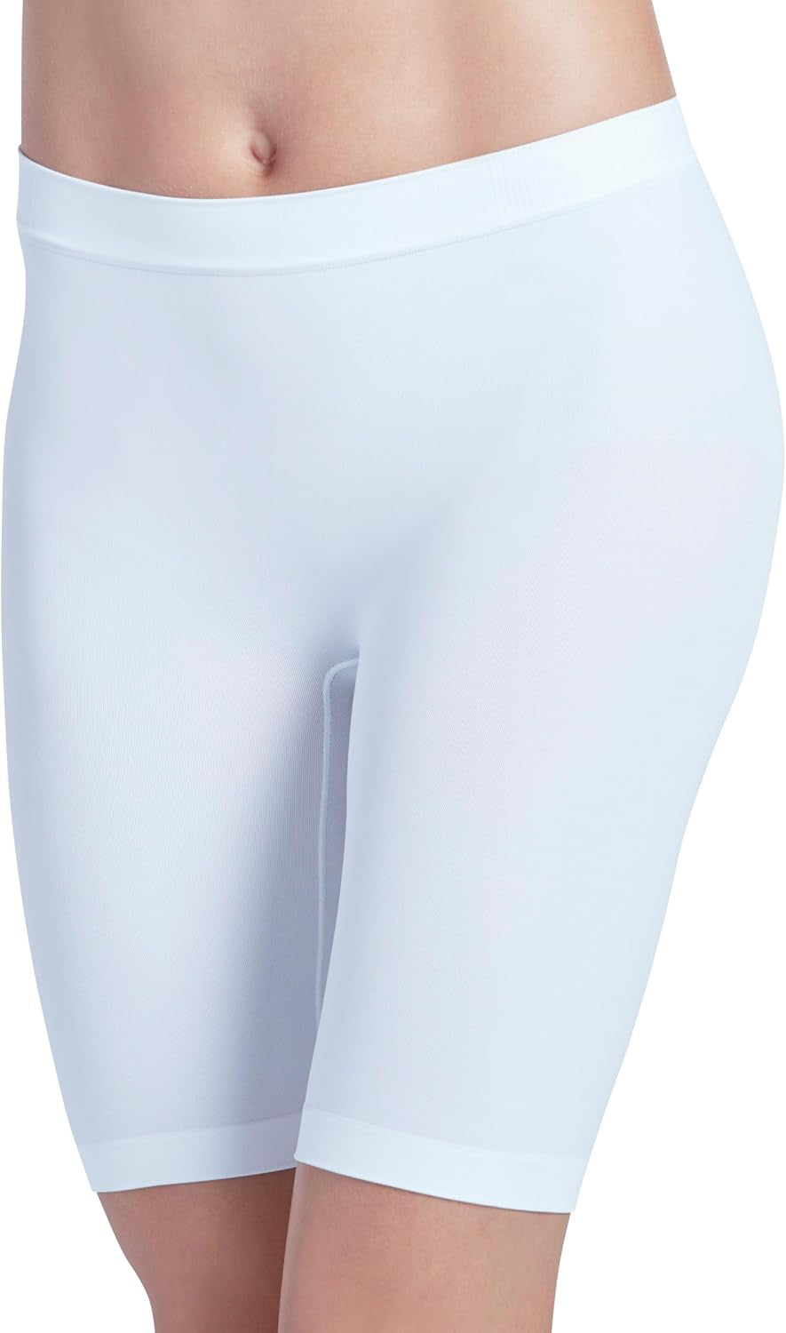 Woman in casual outfit wearing Jockey Skimmies shapewear slipshort