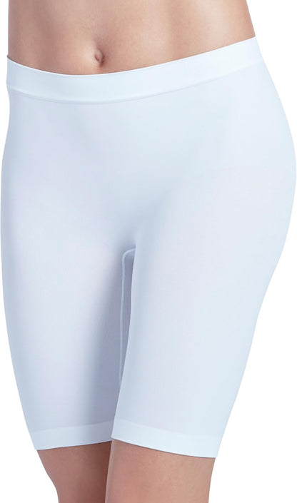 Woman in casual outfit wearing Jockey Skimmies shapewear slipshort