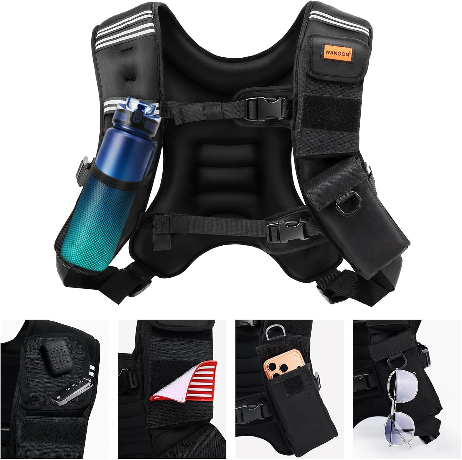 Women's weighted vest 12lb shown on model during walking