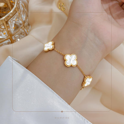 Highspark Clover Bracelets for Women | Designer Four Leaf Bracelets for Women | Lovely Gift