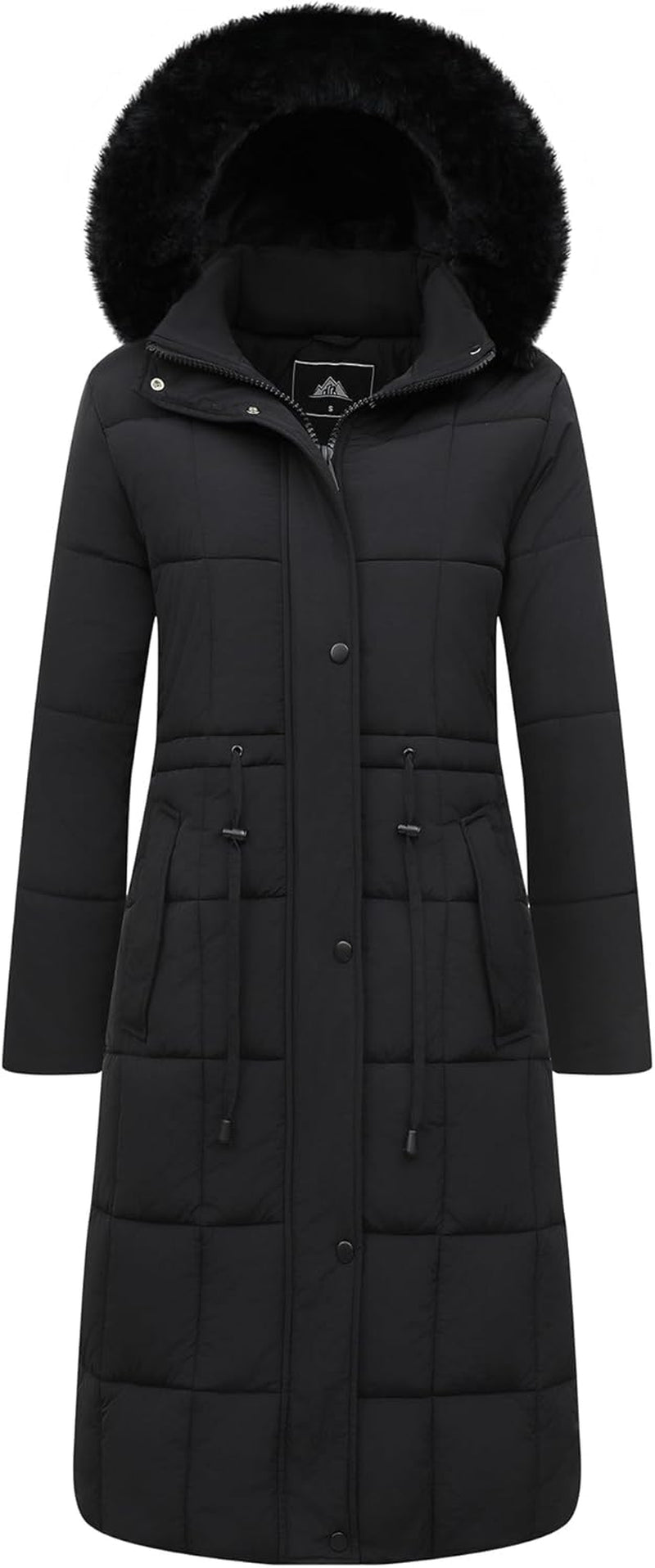 GOLDLADIES women's long waterproof winter parka in dark color
