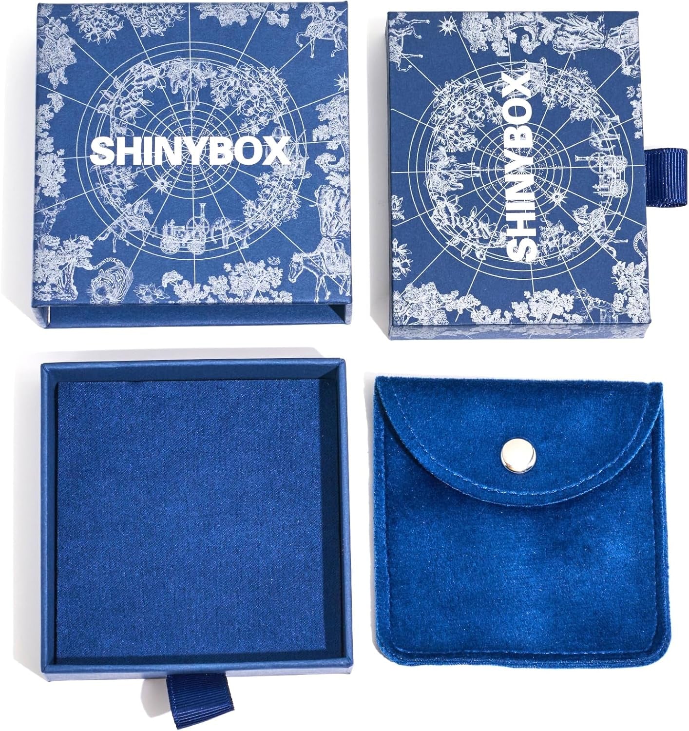 Shinybox Gold Necklace for Women Non Tarnish 14K Gold Filled Necklace Dainty Pendant with Cubic Zirconia Adjustable Chain Choker Lucky Charm Jewelry Gift