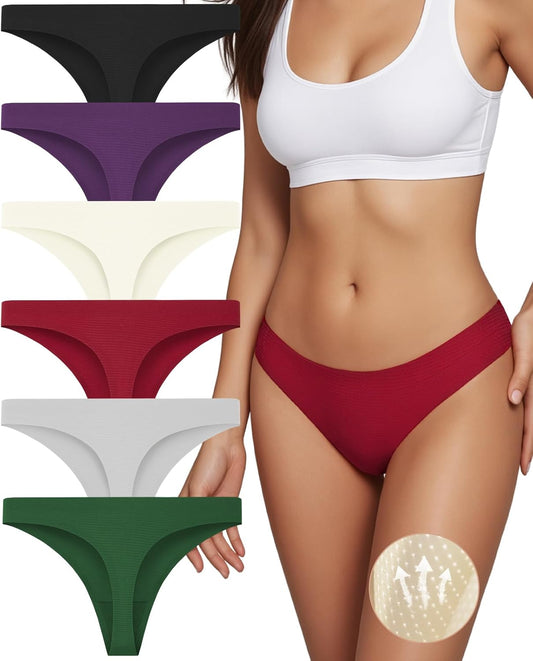Seamless women's thongs with soft breathable fabric