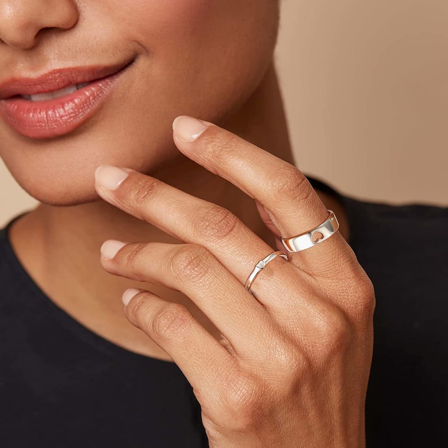 MILACOLATO promise rings displayed as gift set for Valentine's Day