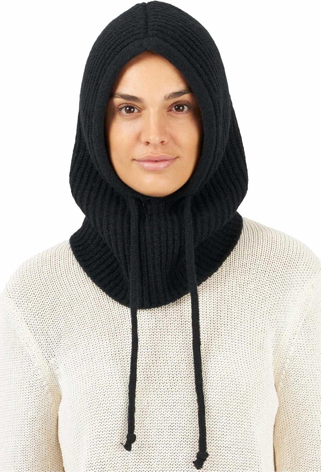 Hooded Scarf Beanie for Women Men Balaclava Scarves Hat for Fall Winter