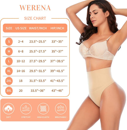 Thong body shaper worn under dress showing invisible seamless shaping technology