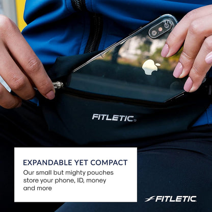 Close-up of ultra-soft expandable lycra material on active lifestyle belt