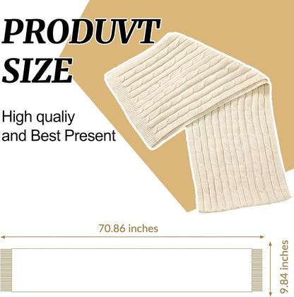 Passionbility Winter Scarf for Women Warm Winter Knit Scarf Cable Chunky Soft Scarves for Cold Weather
