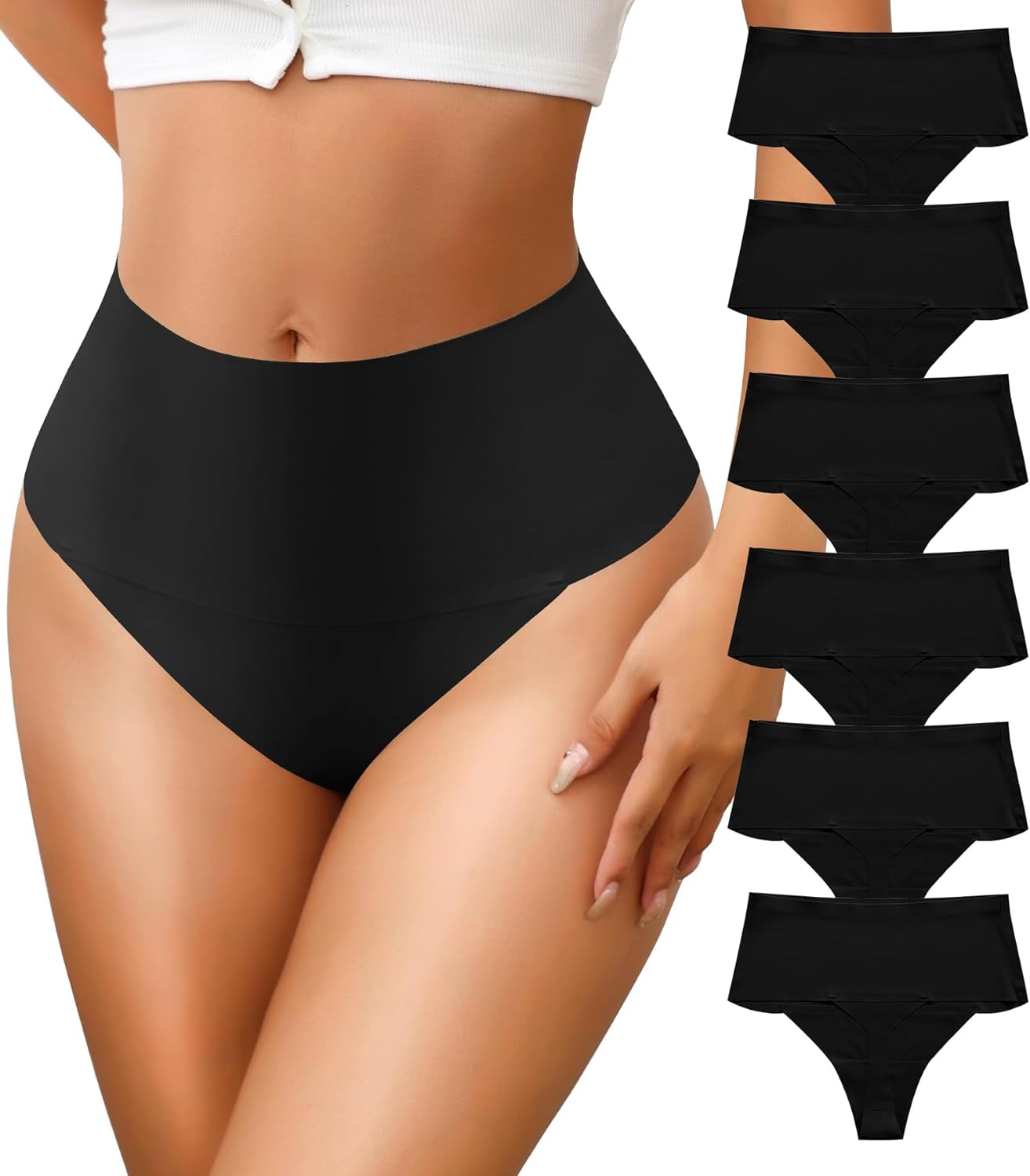 ASIMOON seamless thong back design for invisible panty lines