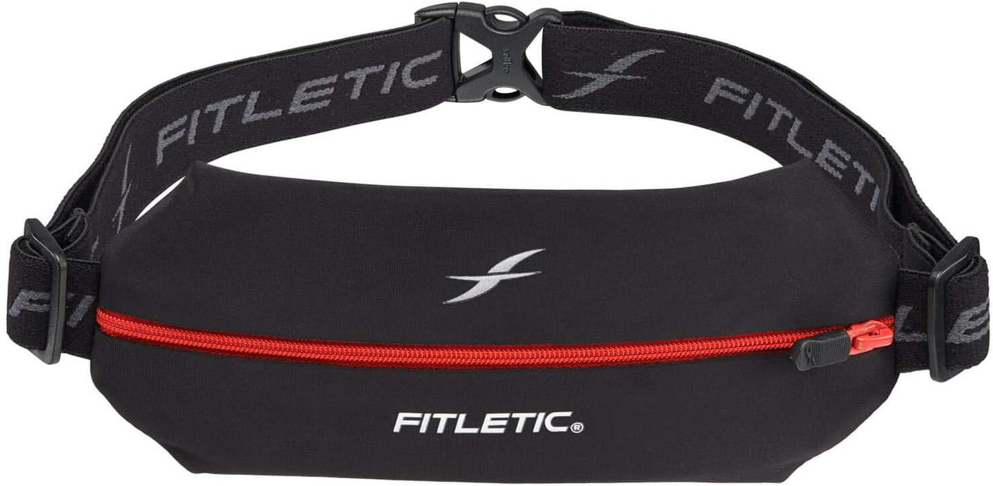 Detail shot of soft lycra construction and reflective elements on sports belt