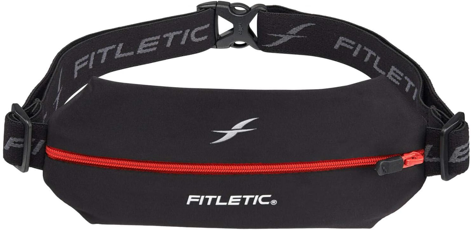 Detail shot of soft lycra construction and reflective elements on sports belt
