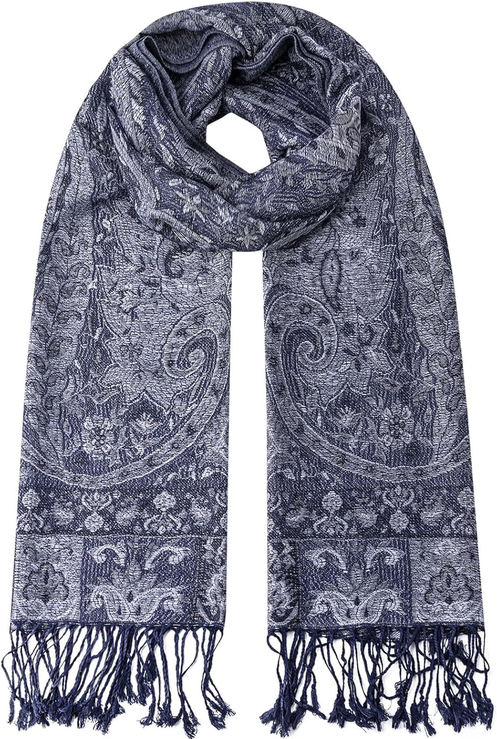 Umjetnost Womens Soft Silky Pashmina Rave Scarf Paisley Pattern Pashmina Shawl Wrap with Fringes
