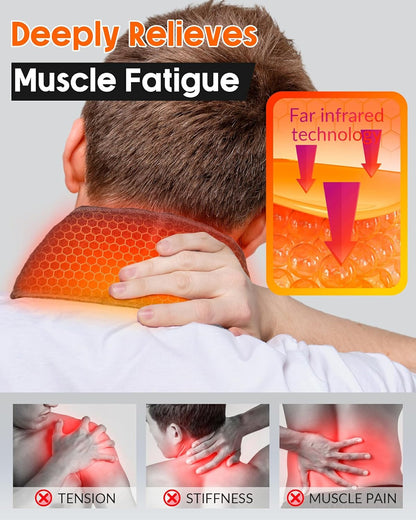 Genovega Graphene Heated Scarf for Women Men Rechargeable Battery Pack Electric Neck Heating Shawl Pad Winter Must Have Gift