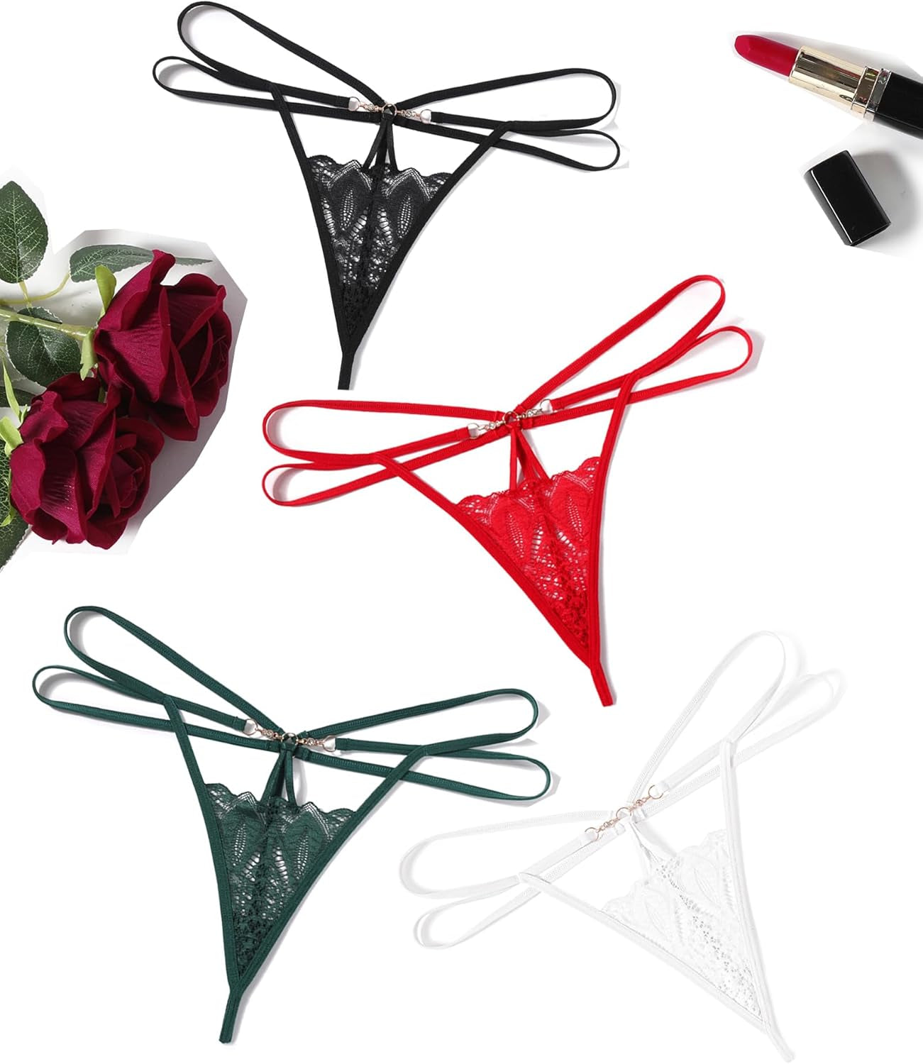 Avidlove Women Sexy Underwear Lace Panties Floral Lace Briefs Hollow Out Thong Panty