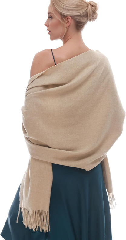 RIIQIICHY Winter Scarfs for Women Pashmina Shawls Wraps for Evening Dresses Large Warm Soft Scarves