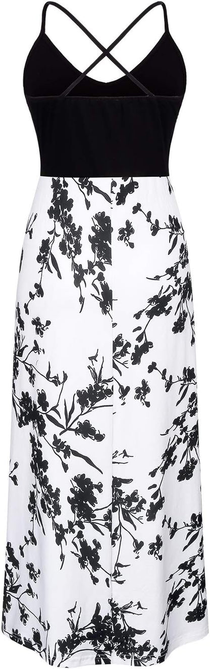 Women'S Breastfeeding Floral Sundress Maternity Nursing Cami Dresses