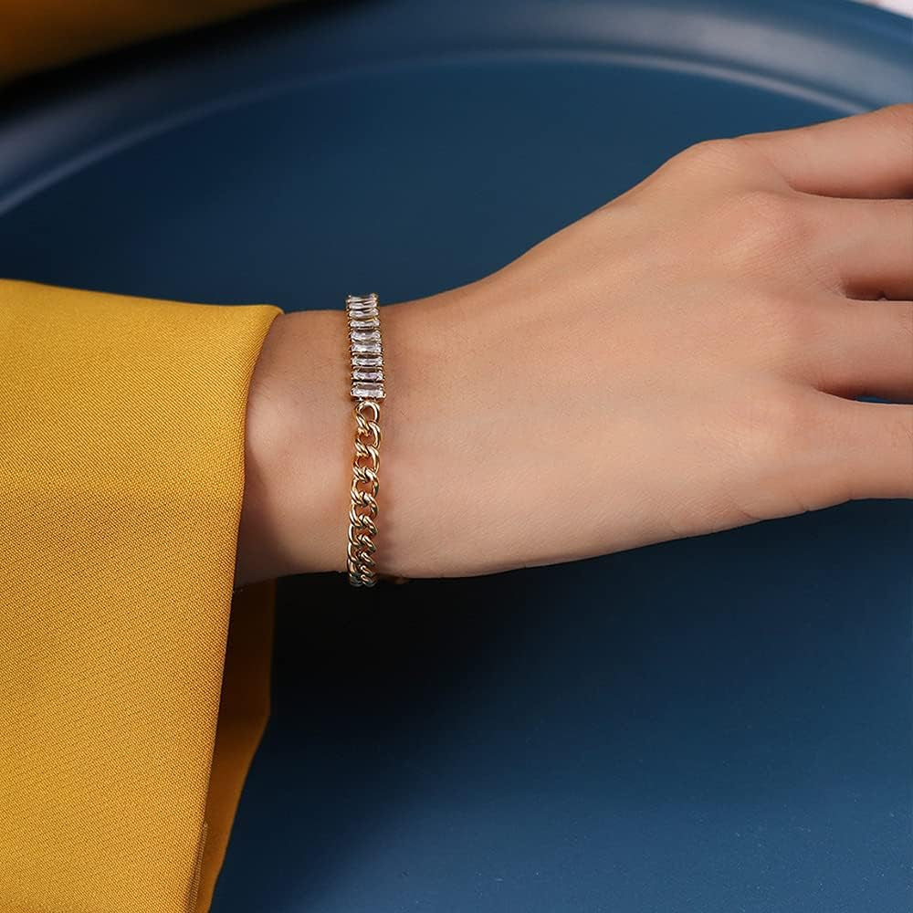 Stainless steel bangle bracelet in gold plating showing durability
