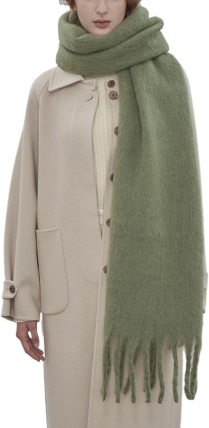 Women Chunky Scarf, Soft Warm Winter Scarf for Cold Weather, Christmas Blanket Scarves Pashmina Shawl Wrap