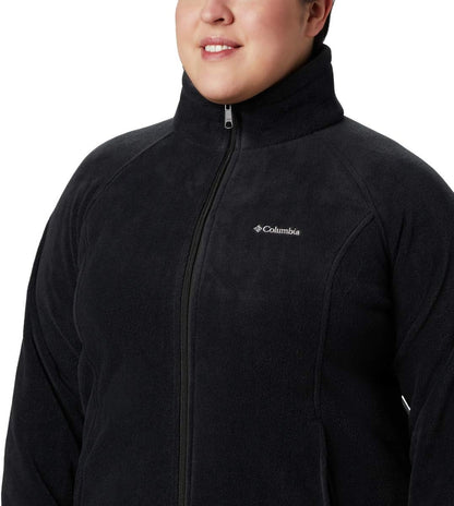Pocket detail on Columbia Benton Springs women's full zip