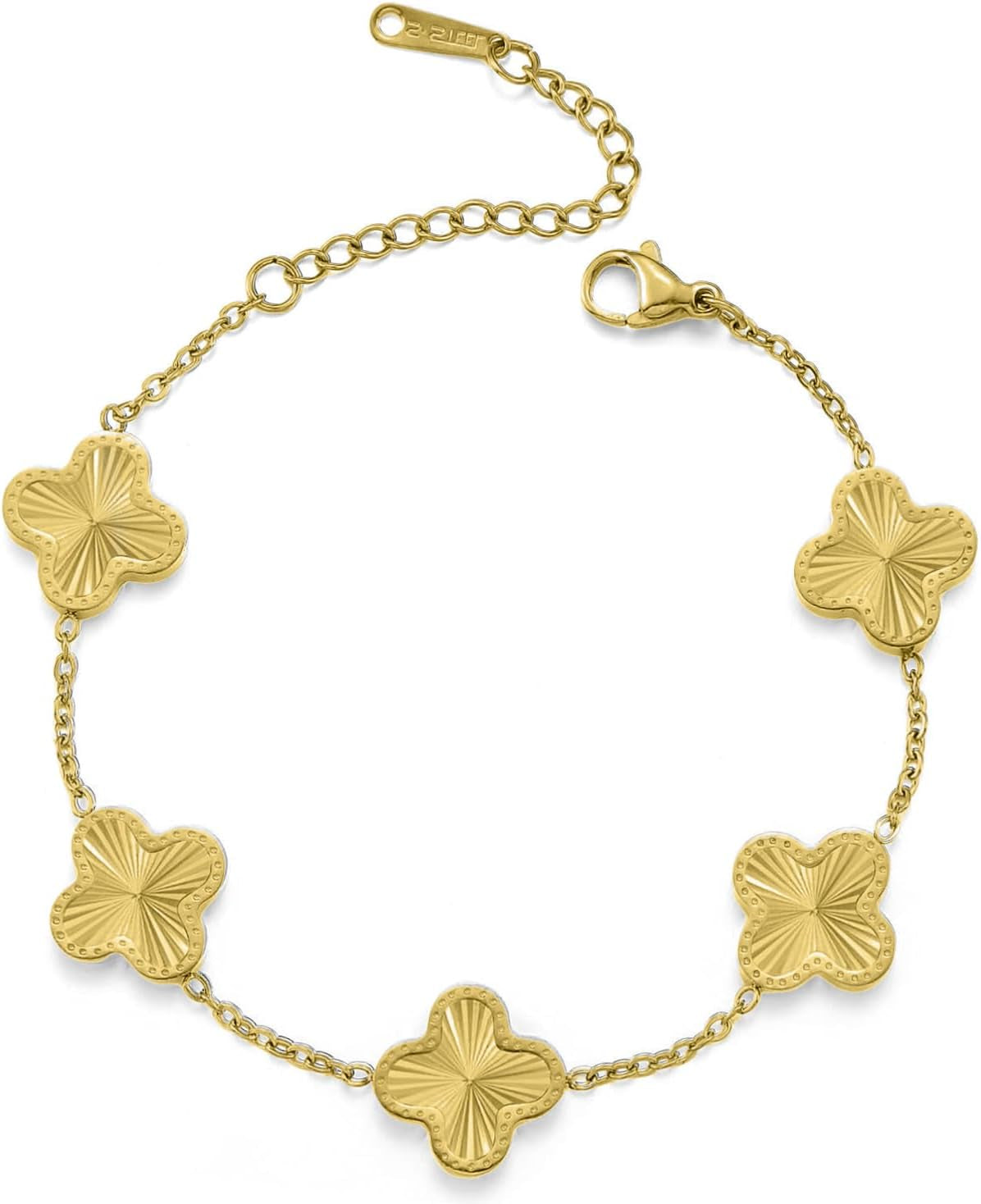 Lucky Clover Bracelet for Women | Designer Gold Clover Bracelets | Lovely Jewelry Gift