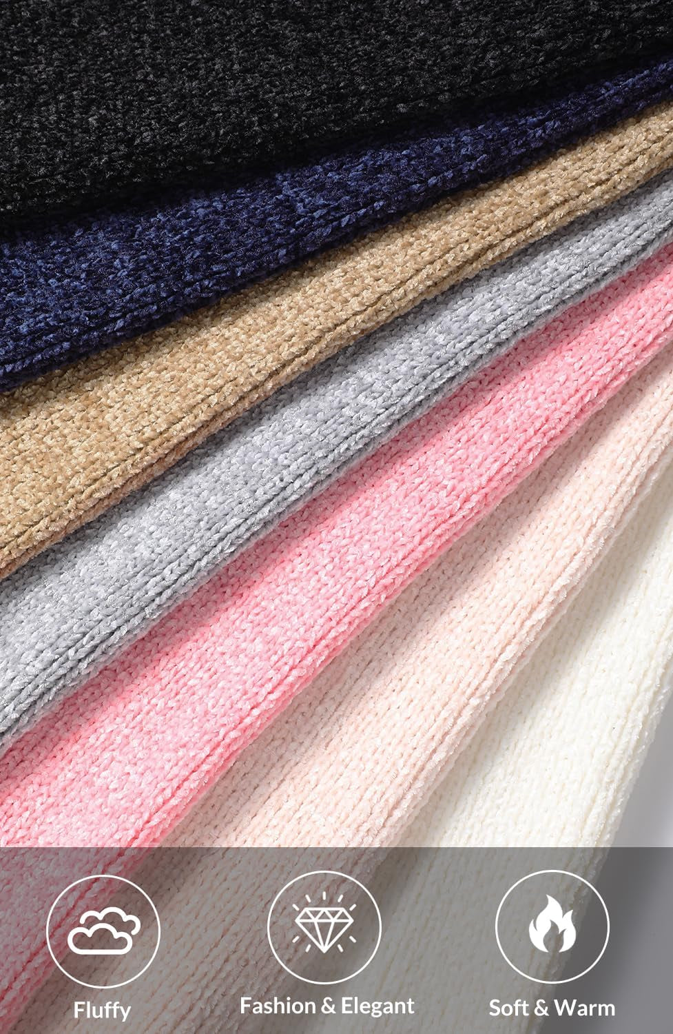 Pleneal Scarf for Women,Soft Chenille Winter Scarves, Womens Warm Thick Scarf for Cold Weather