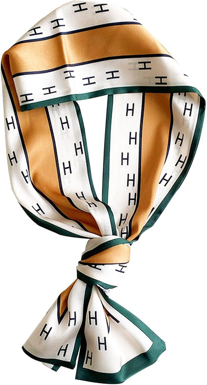 Head Scarf Hair Neck Scarves for Women Purse Bag Scarfs for Handbags Silky Long Thin Satin Headscarf Fashion