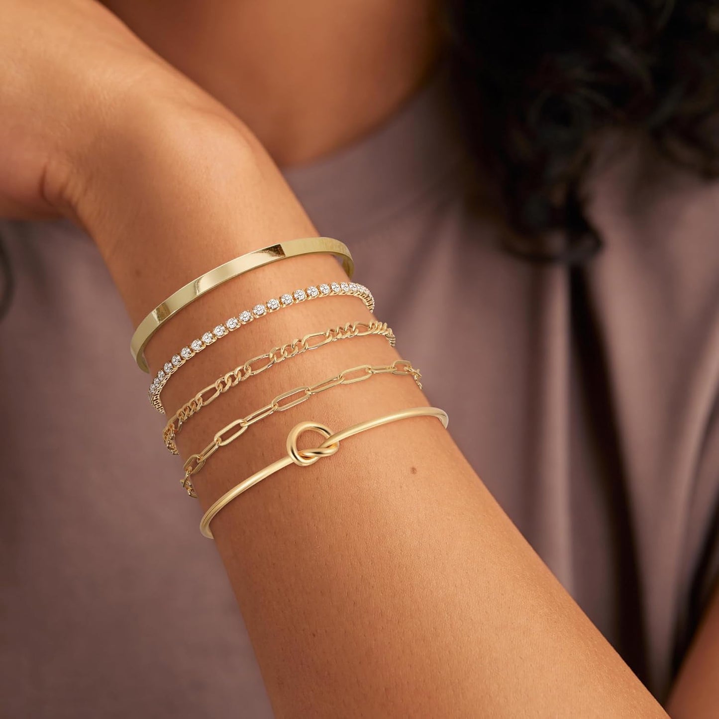 Style C trendy non-tarnish gold plated bangle
