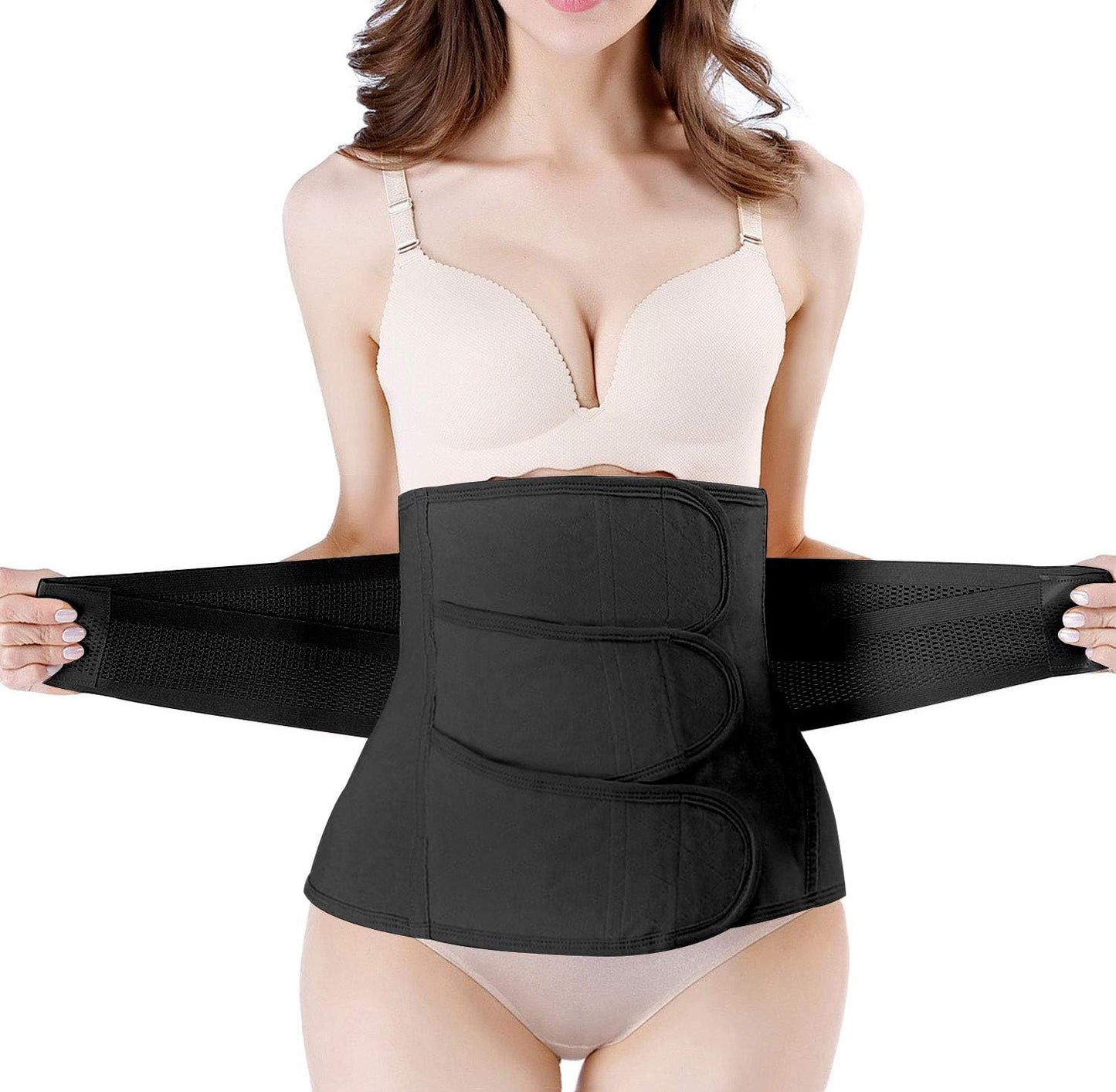 Postpartum belly band c-section recovery girdle in beige