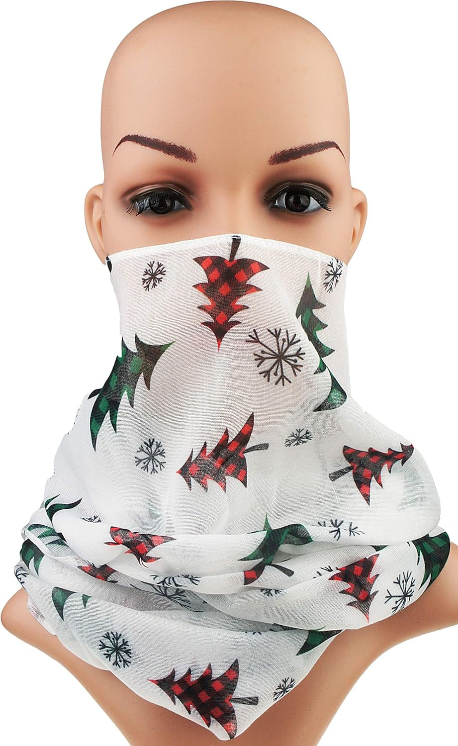 VIVIAN & VINCENT Gift Wrapped Fall Winter Soft Lightweight Holiday Sheer Infinity Christmas Scarf for Women Girls