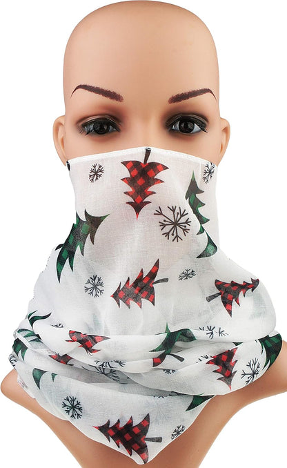 VIVIAN & VINCENT Gift Wrapped Fall Winter Soft Lightweight Holiday Sheer Infinity Christmas Scarf for Women Girls