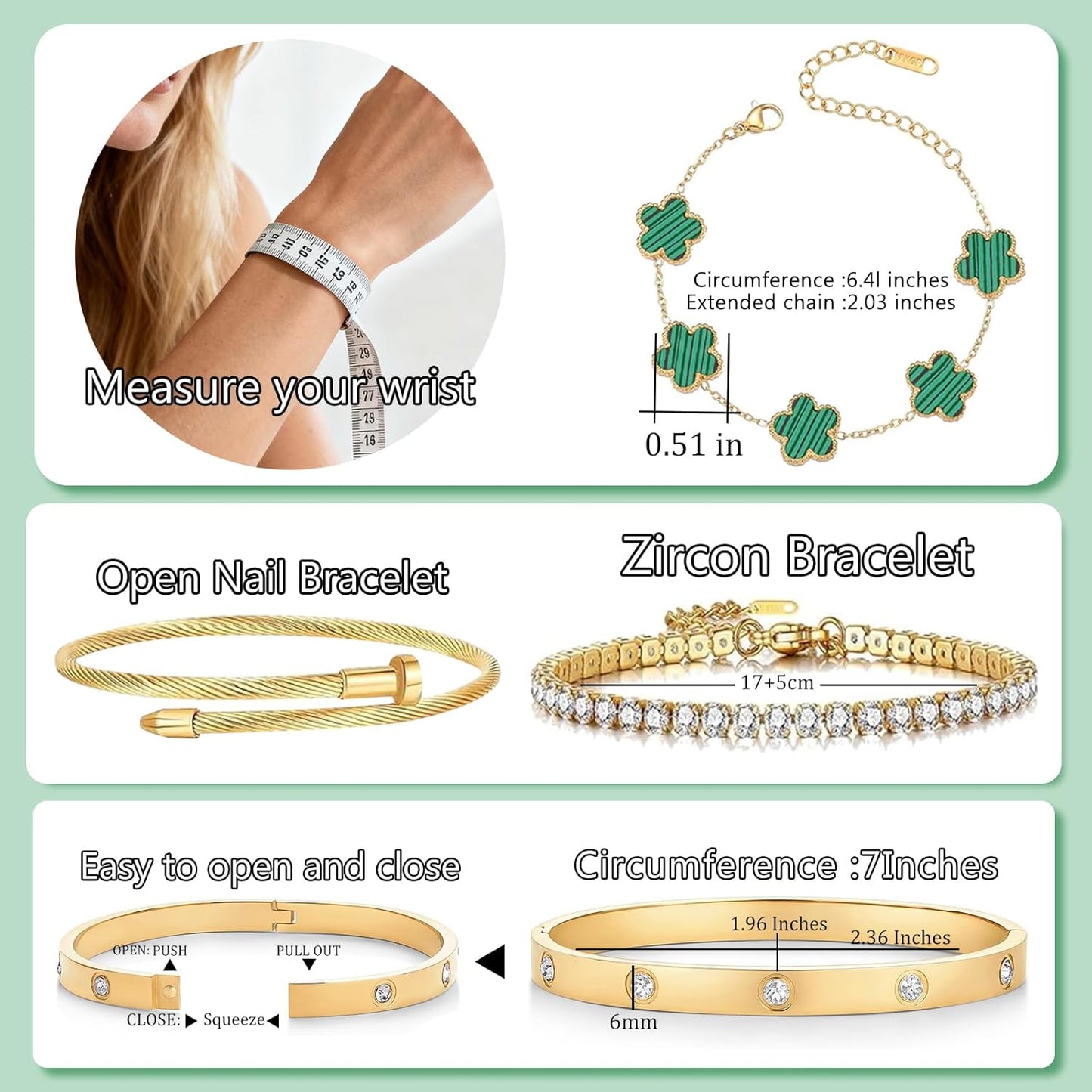 Non-tarnish 18K gold plated bangle bracelets collection