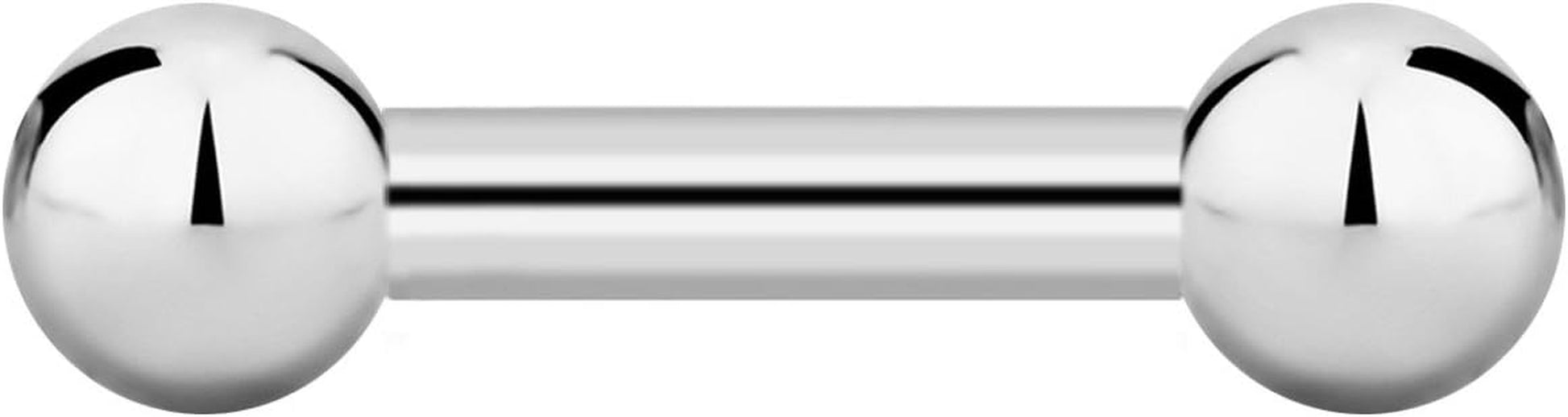 Forbidden Body Jewelry Nipple Barbell, Nipple Bars, Silver Nipplerings Piercing Surgical Steel 8G - 18G Straight Barbell Body Jewelry (Sold Individually)