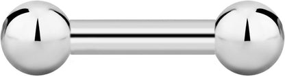 Forbidden Body Jewelry Nipple Barbell, Nipple Bars, Silver Nipplerings Piercing Surgical Steel 8G - 18G Straight Barbell Body Jewelry (Sold Individually)