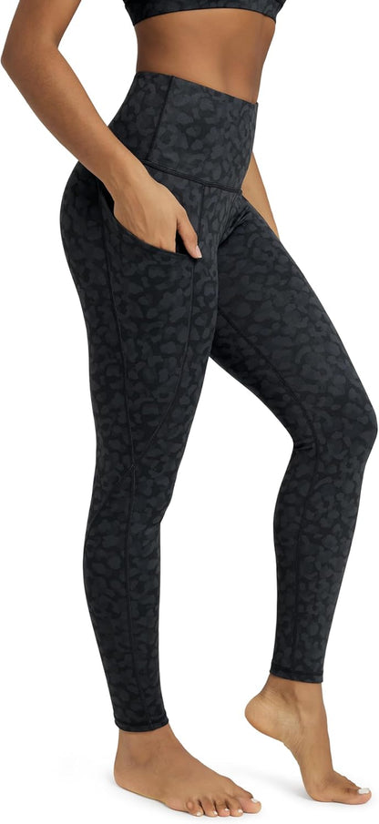 ODODOS Women'S High Waisted Yoga Leggings with Pockets, Tummy Control Non See through Workout Athletic Running Yoga Pants