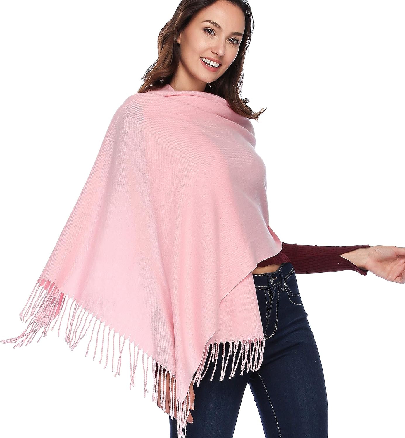 HOYAYO Extra Large Thick Pashmina Shawl Wraps - Wool Soft Winter Warm Scarves Travel Blanket for Women