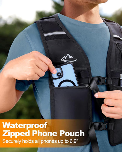 Running vest phone pocket waterproof protection