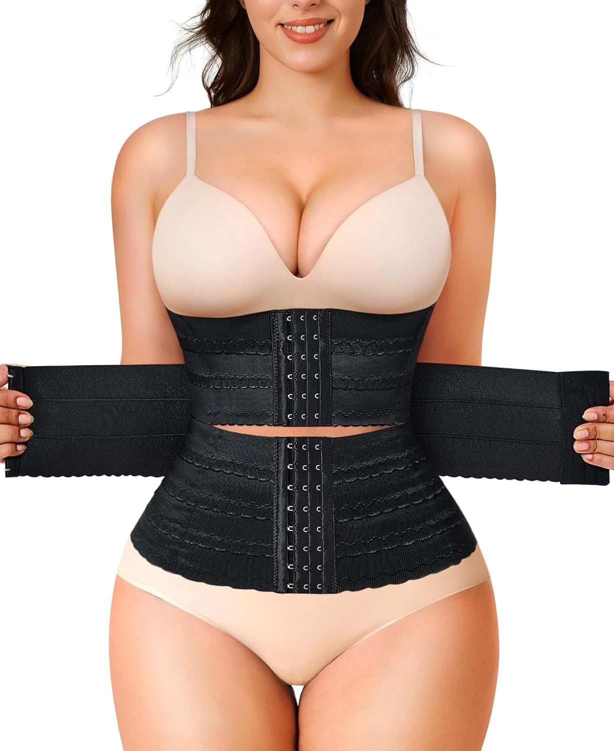 LODAY segmented waist trainer corset shapewear front view