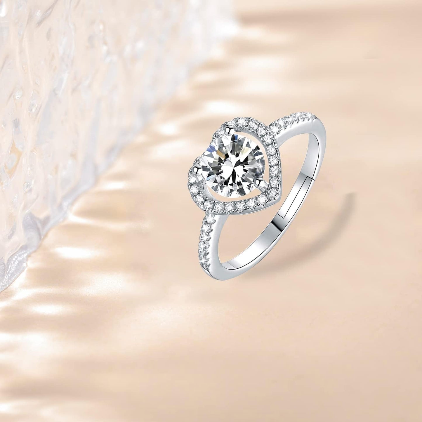 Moissanite wedding ring for women elegant design