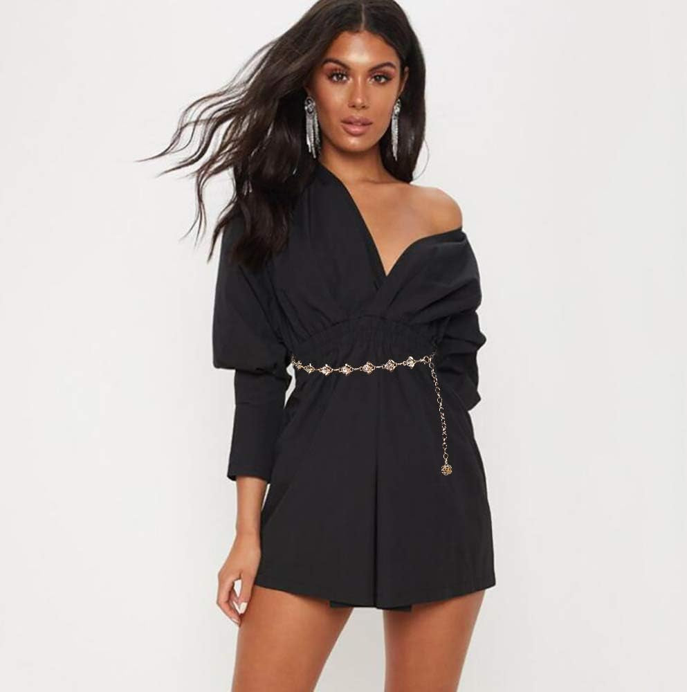 Suyi Chain Belts for Women Rhinestone Waist Chain for Dress