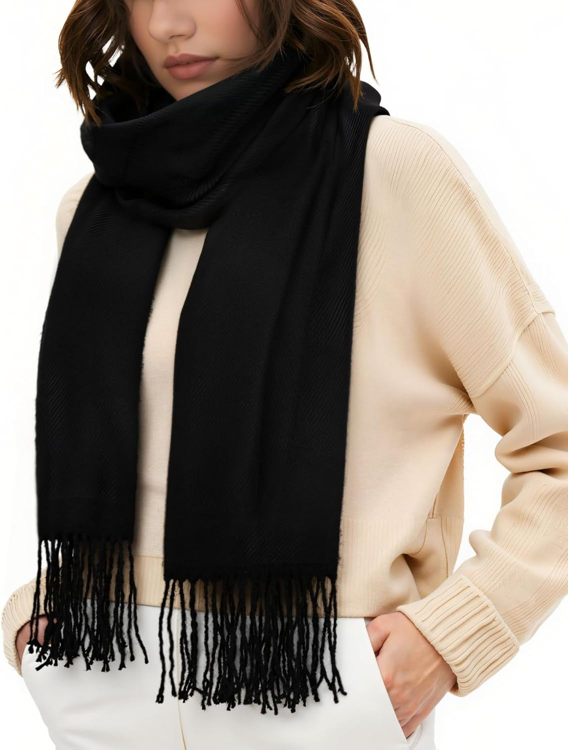 Ysense Winter Scarf for Women, Fashion Long Plaid Scarves Warm Big Tartan Blanket Wrap Shawl Ladies Gifts