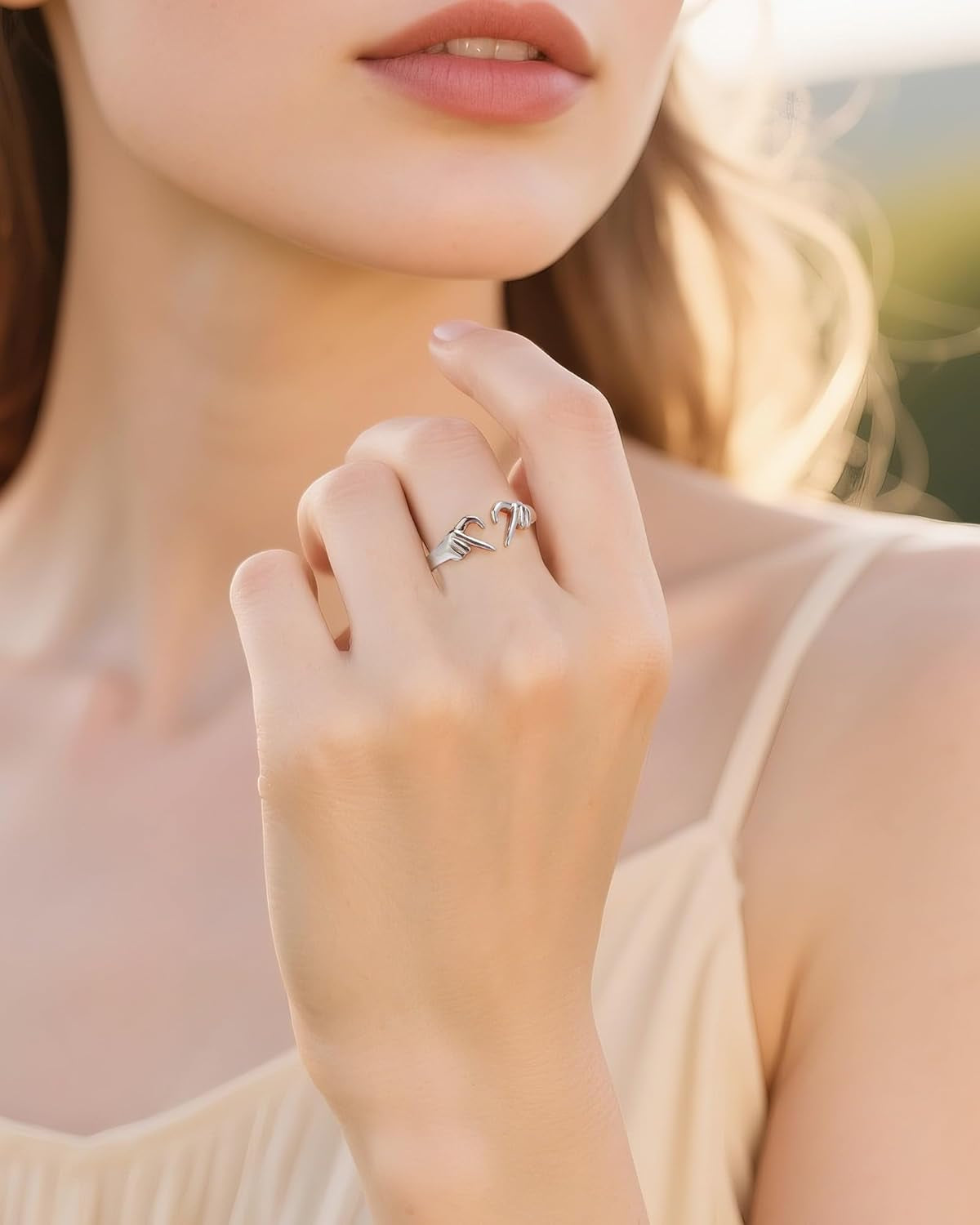 18K rose gold plated Claddagh friendship ring close-up detail